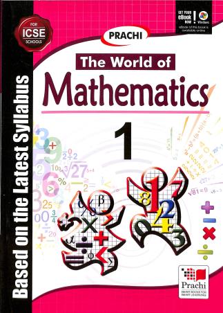 Book cover number 1 for The World Of Mathematics 1 (ICSE) NEP 2020 written by J. P. Sharma published by Prachi (India) Pvt. Ltd.