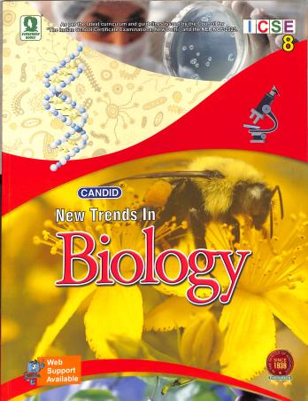 Book cover number 1 for Candid New Trends In Biology Class 8 (ICSE) NEP 2020 written by Pradeep Singh, Chanda Roy published by Evergreen Publications (India) Ltd.