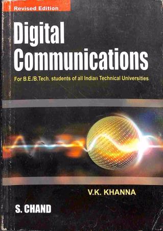 Book cover number 1 for Digital Communication written by V. K. Khanna published by S. Chand Publishing