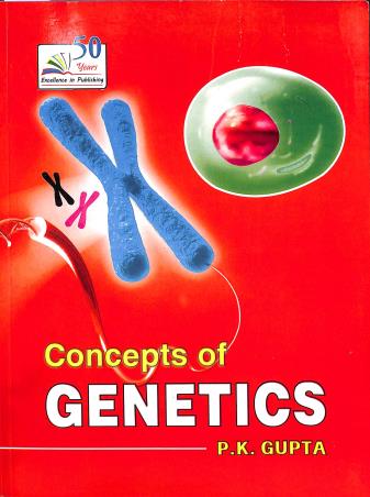 Book cover number 1 for Concepts Of Genetics written by P. K. Gupta published by Rastogi Publications