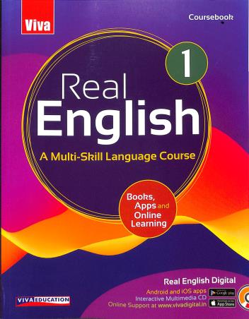 Book cover number 1 for Real English Coursebook 1 (A Multi - Skill Language Course) written by Brinder Aulakh published by Viva Education
