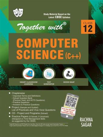 Book cover number 1 for Together With Computer Science (C++) Class 12 (CBSE) written by Reeta Sahoo, Gagan Sahoo published by Rachna Sagar Pvt. Ltd.