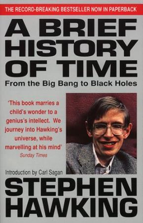 Book cover number 1 for A Brief History Of Time written by Stephen Hawking published by Bantam Books