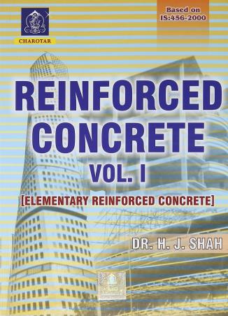 Book cover number 1 for Reinforced Concrete Volume 1 (Elementary Reinforced Concrete) written by H. J. Shah published by Charotar Publishing House Pvt. Ltd.