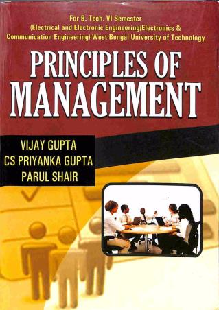 Book cover number 1 for Principles Of Manmagement written by Vijay Gupta, Priyanka Gupta, Parul Shair published by Kalyani Publishers