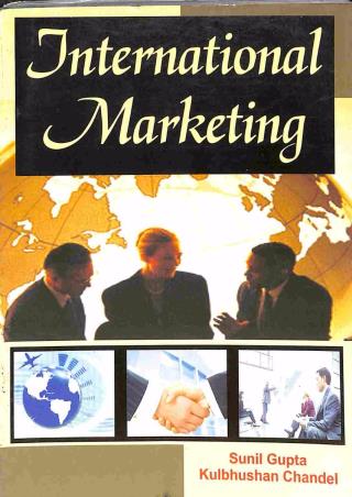 Book cover number 1 for International Marketing written by Sunil Gupta, Kulbhushan Chandel published by Kalyani Publishers