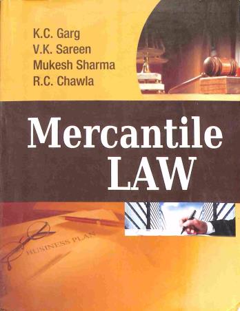 Book cover number 1 for Mercantile Law written by K. C. Garg, V. K. Sareen, Mukesh Sharma published by Kalyani Publishers