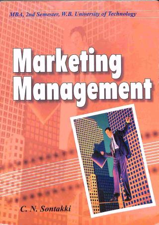 Book cover number 1 for Marketing Management (MBA) 2nd Semester written by C. N. Sontakki published by Kalyani Publishers