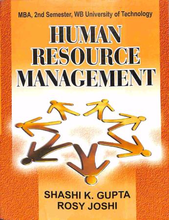 Book cover number 1 for Human Resource Management MBA 2nd Sem. WB written by Shashi K. Gupta, Rosy Joshi published by Kalyani Publishers