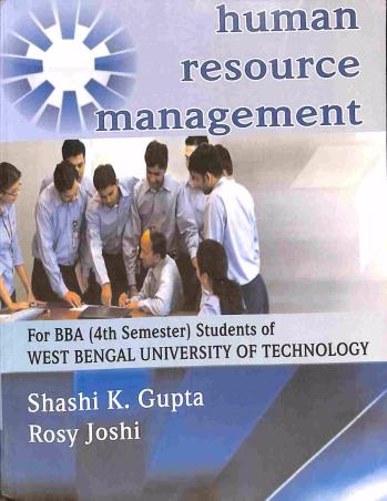 Book cover number 1 for Human Resource Management (BBA 4th Semester) WB written by Shashi K. Gupta, Rosy Joshi published by Kalyani Publishers
