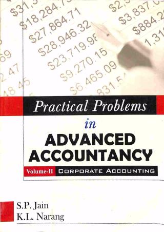 Book cover number 1 for Practical Problems In Advanced Accountancy Volume -2 written by S. P. Jain, K. L. Narang published by Kalyani Publishers