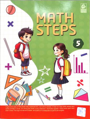 Book cover number 1 for Math Steps 5 (NEP / NCF) written by Asit Das Gupta, Surya Bhushan Prasad published by Bharati Bhawan Publishers & Distributors
