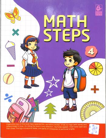 Book cover number 1 for Math Steps 4 (NEP / NCF) written by Asit Das Gupta, Surya Bhushan Prasad published by Bharati Bhawan Publishers & Distributors