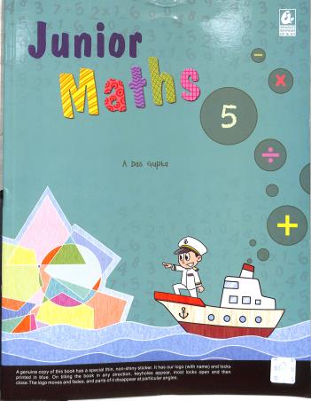 Book cover number 1 for Junior Maths 5 (NEP / NCF) written by A. Das Gupta, A. Banerjee published by Bharati Bhawan Publishers & Distributors