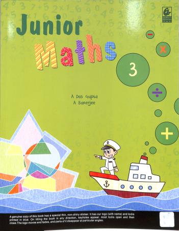 Book cover number 1 for Junior Maths 3 (NEP / NCF) written by A. Das Gupta, A. Banerjee published by Bharati Bhawan Publishers & Distributors