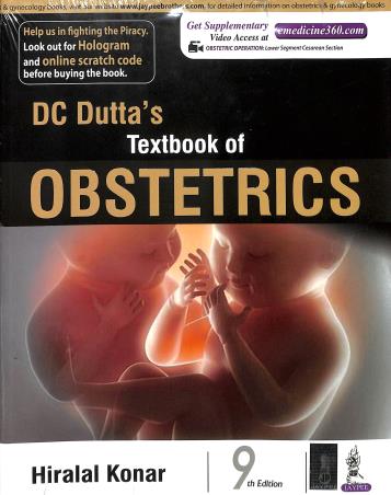 Book cover number 1 for DC Dutta's Textbook Of Obstetrics written by Hiralal Konar published by Jaypee Brothers Medical Publishers (P) Ltd.