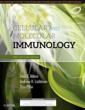 Book cover number 1 for Cellular And Molecular Immunology written by Abul K. Abbas, Andrew H. Lichtman, Shiv Pillai published by Elsevier