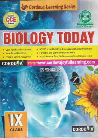 Book cover number 1 for Biology Today Class 9 written by N. Yasmin published by Cordova Publications Pvt. Ltd.
