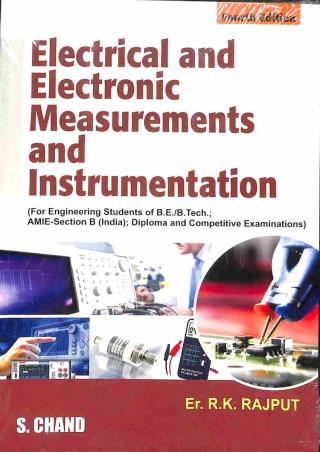 Book cover number 1 for Electrical And Electronics Measurements And Instrumentation written by R. K. Rajput published by S. Chand Publishing