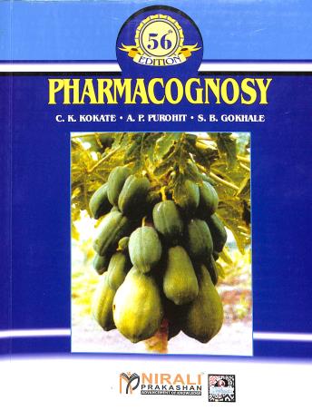 Book cover number 1 for Pharmacognosy (56th Edition) written by S. B. Gokhale, C. K. Kokate, A. P. Purohit published by Nirali Prakashan