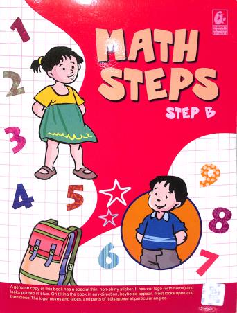 Book cover number 1 for Math Steps Step B written by A. Das Gupta, S. B. Prasad published by Bharati Bhawan Publishers & Distributors