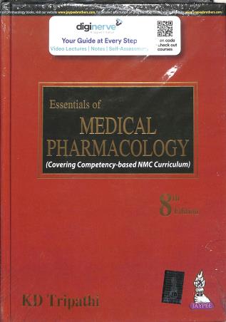 Book cover number 1 for Essentials Of Medical Pharmacology written by K. D. Tripathi published by Jaypee Brothers Medical Publishers (P) Ltd.