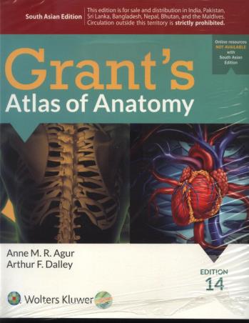 Book cover number 1 for Grant's Atlas Of Anatomy written by Arthur F. Dalley, Anne M. R. Agur published by Wolters Kluwer