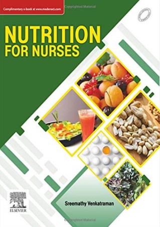 Book cover number 1 for Nutrition For Nurses written by Sreemathy Venkatraman published by Elsevier