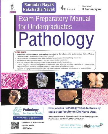 Book cover number 1 for Exam Preparatory Manual For Undergraduates Pathology written by Ramadas Nayak, Rakshatha Nayak published by Jaypee Brothers Medical Publishers (P) Ltd.