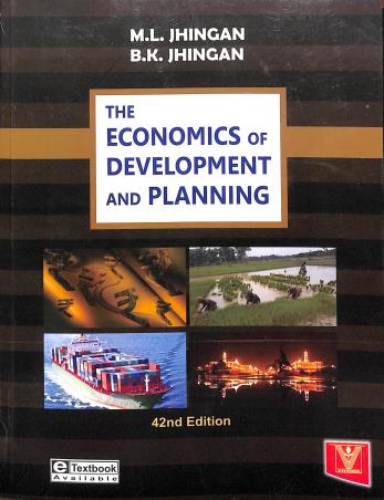 Book cover number 1 for The Economics Of Development And Planning written by M. L. Jhingan, B. K. Jhingan published by Vrinda Publications (P) Ltd.