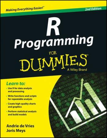 Book cover number 1 for R Programming For Dummies written by Andrie de Vries, Joris Meys published by Dummies