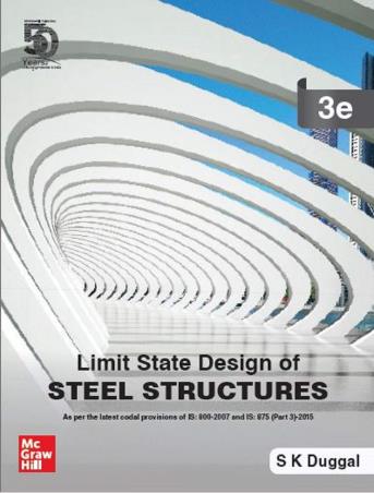 Book cover number 1 for Limit State Design Of Steel Structures written by S. K. Duggal published by McGraw Hill Education Private Limited