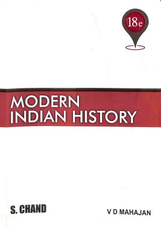 Book cover number 1 for Modern Indian History written by V. D. Mahajan published by S. Chand Publishing