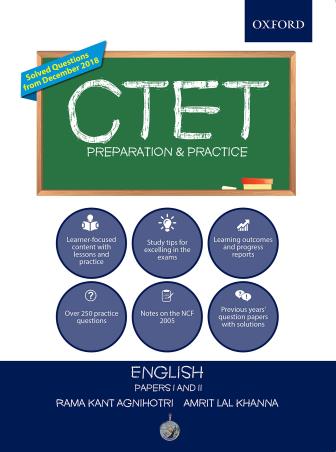Book cover number 1 for CTET Preparation And Practice English Papers I And II written by Rama Kant Agnihotri, A. L. Khanna published by Oxford University Press