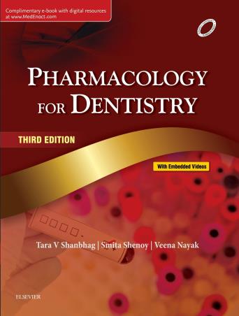 Book cover number 1 for Pharmacology For Dentistry written by Smita Shenoy, Tara Shanbhag, Veena Nayak published by Elsevier