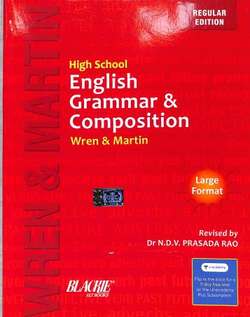 Book cover number 1 for High School English Grammar & Composition (Regular) written by H. Martin, P. C. Wren published by Blackie ELT Books