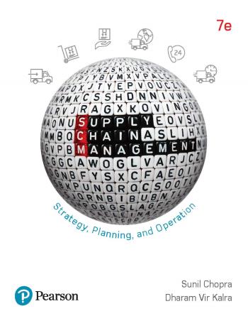 Book cover number 1 for Supply Chain Management written by Sunil Chopra, Dharam Vir Kalra published by Pearson Education