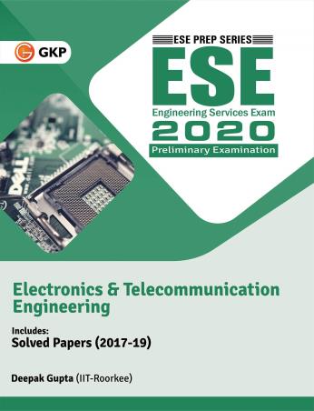 Book cover number 1 for ESE 2020 Preliminary Examination : Electronics & Telecommunication Engineering Solved Papers (2017-1 written by Deepak Gupta published by G. K. Publications (P) Ltd.