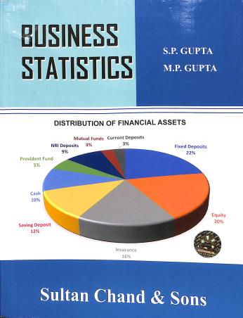Book cover number 1 for Business Statistics written by S. P. Gupta, M. P. Gupta published by Sultan Chand & Sons