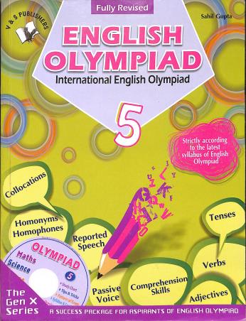 Book cover number 1 for English Olympiad Class 5 (IEO) written by Sahil Gupta published by V&S Publishers