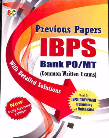 Book cover number 1 for Previous Papers IBPS Bank PO/MT Common Written Exams written by NA published by BSC Publishing Co. Pvt. Ltd.
