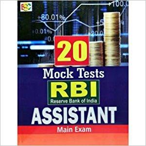 Book cover number 1 for 20 Mock Tests RBI Assistant Main Exam written by NA published by BSC Publishing Co. Pvt. Ltd.