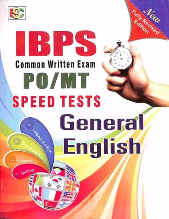 Book cover number 1 for IBPS Common Written Exam PO/MT Speed Tests General English written by NA published by BSC Publishing Co. Pvt. Ltd.