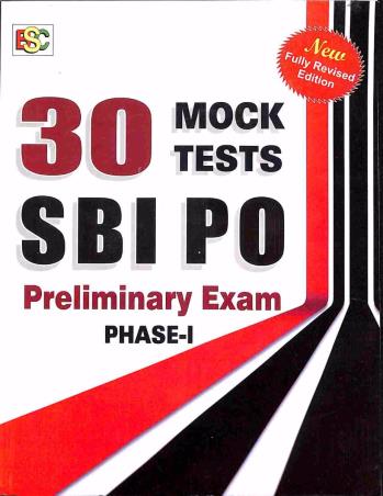 Book cover number 1 for 30 Mock Tests SBI PO Preliminary Exam Phase-1 written by NA published by BSC Publishing Co. Pvt. Ltd.