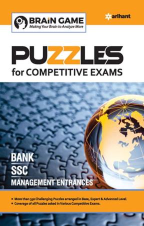 Book cover number 1 for Brain Game Puzzles For Competitive Exams written by NA published by Arihant Publications (India) Limited