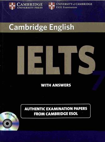 Book cover number 1 for Cambridge English IELTS- 7 (Examination Papers With Answers) written by NA published by Cambridge University Press