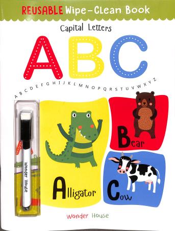 Book cover number 1 for Reusable Writing Fun Capital Letters ABC written by NA published by Wonder House