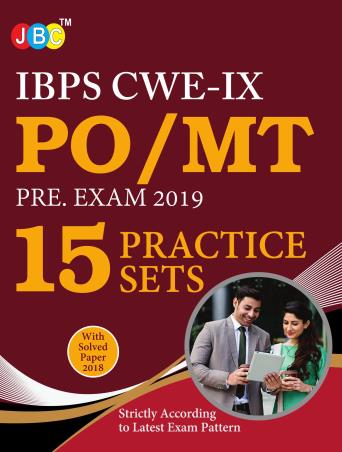 Book cover number 1 for IBPS CWE-IX PO/MT Pre. Exam (15 Practice Sets) written by NA published by JBC Press