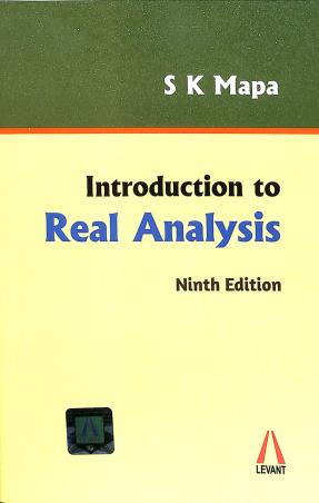 Book cover number 1 for Introduction To Real Analysis written by S. K. Mapa published by Levant Books