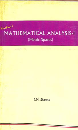 Book cover number 1 for Mathematical Analysis 1 written by J. N. Sharma published by Krishna Prakashan Media Pvt. Ltd.